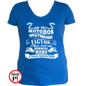 mama motoros póló családi kék