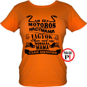 mama motoros póló családi narancs