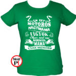 mama motoros póló családi zöld