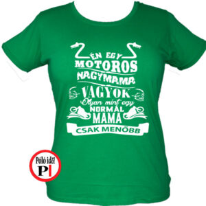 mama motoros póló családi zöld