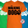 walking dog kutyás póló férfi