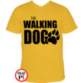walking dog kutyás póló férfi citrom