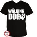 walking dog kutyás póló férfi fekete