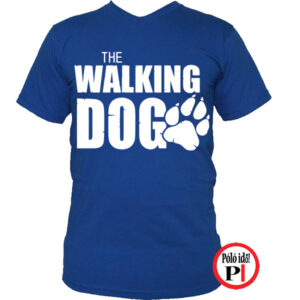 walking dog kutyás póló férfi kék
