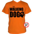 walking dog kutyás póló férfi narancs