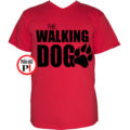 walking dog kutyás póló férfi piros