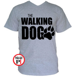 walking dog kutyás póló férfi szürke