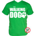 walking dog kutyás póló férfi zöld