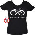 női bike forever biciklis póló fekete