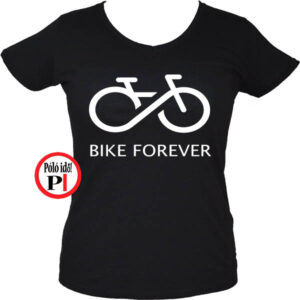 női bike forever biciklis póló fekete