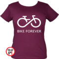 női bike forever biciklis póló burgundi