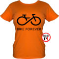 női bike forever biciklis póló narancs