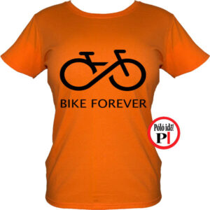 női bike forever biciklis póló narancs
