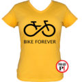 női bike forever biciklis póló citrom