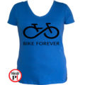 női bike forever biciklis póló kék