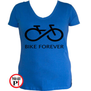 női bike forever biciklis póló kék