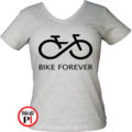 női bike forever biciklis póló szürke