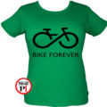női bike forever biciklis póló zöld