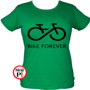 női bike forever biciklis póló zöld