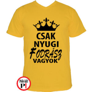 fodrász póló csak nyugi férfi citrom