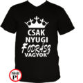fodrász póló csak nyugi férfi kék