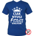 fodrász póló csak nyugi férfi kék