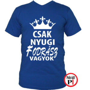 fodrász póló csak nyugi férfi kék
