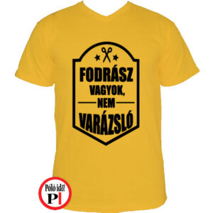 fodrász póló nem varázsló férfi citrom