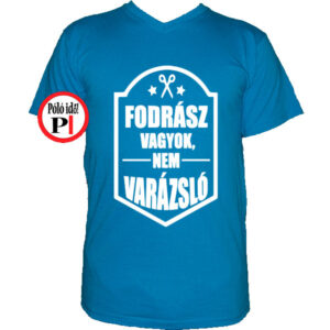 fodrász póló nem varázsló férfi vkék