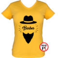fodrász póló barber női citrom