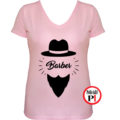 fodrász póló barber női pink