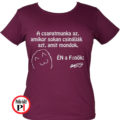 főnök póló női burgundi