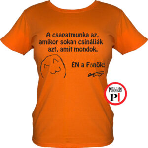 főnök póló női narancs