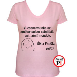főnök póló női pink