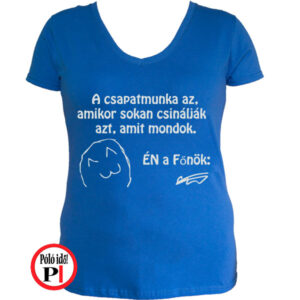 főnök póló női kék