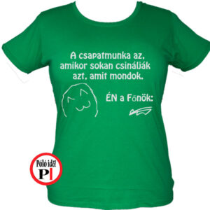 főnök póló női zöld