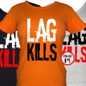 lag kills női gamer póló narancs