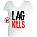 lag kills női gamer póló fehér