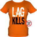 lag kills női gamer póló narancs