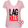 lag kills női gamer póló pink