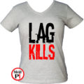 lag kills női gamer póló szürke