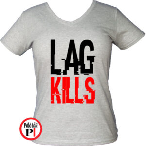 lag kills női gamer póló szürke