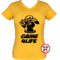 gamer póló game for life női citrom