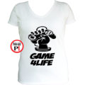 gamer póló game for life női fehér