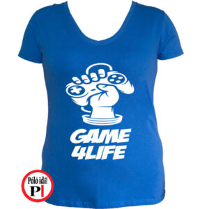 gamer póló game for life női kék