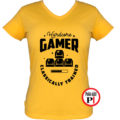 hardcore női gamer póló citrom
