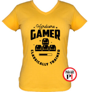 hardcore női gamer póló citrom