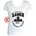 hardcore női gamer póló fehér