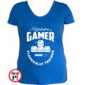 hardcore női gamer póló kék
