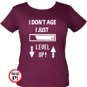 level up női gamer póló burgundi